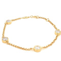 Bezel Set Four Stone Bracelet