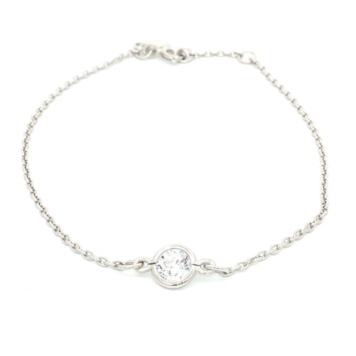 Single Stone Diamond Line Bracelet