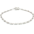 Marquise and Brilliant Cut Tennis Bracelet