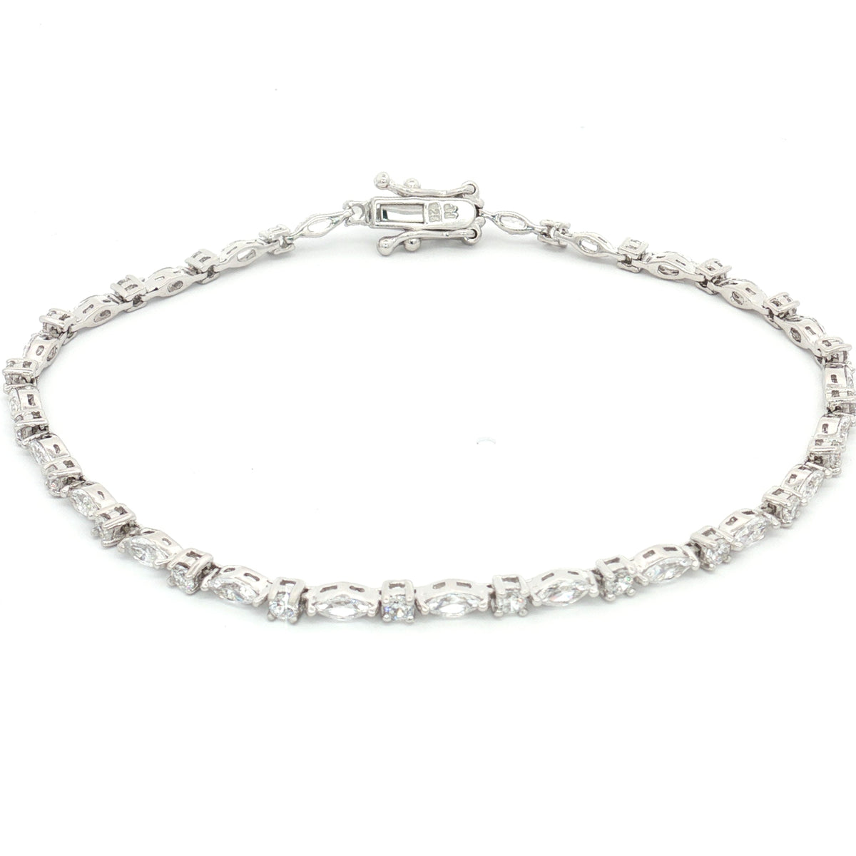 Marquise and Brilliant Cut Tennis Bracelet