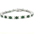 Classic Tennis Bracelet with emeralds
