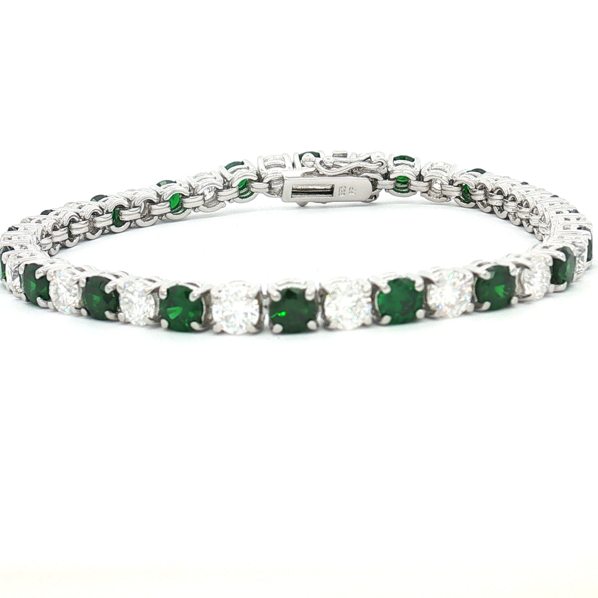Classic Tennis Bracelet with emeralds