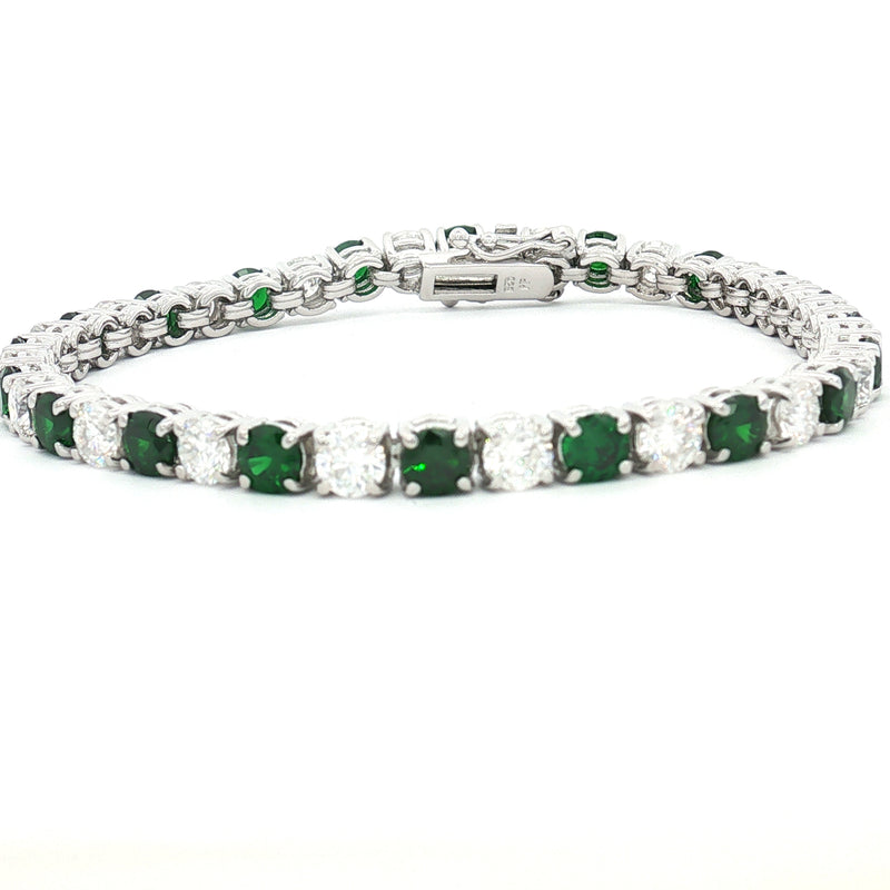 Classic Tennis Bracelet with emeralds