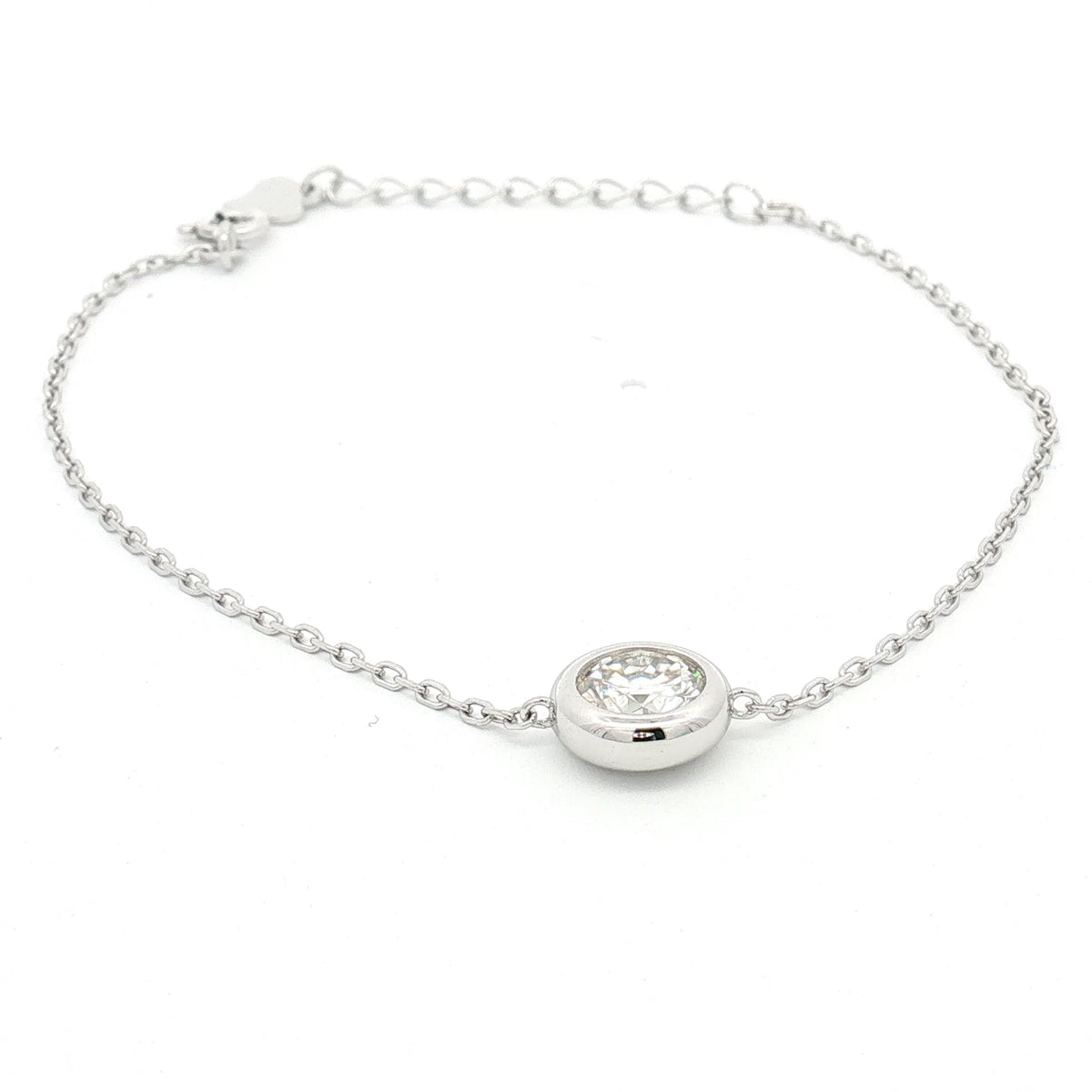 Single Stone  Diamond Bezel Bracelet