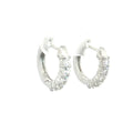 Brillaint Prong Set Hoop Earrings