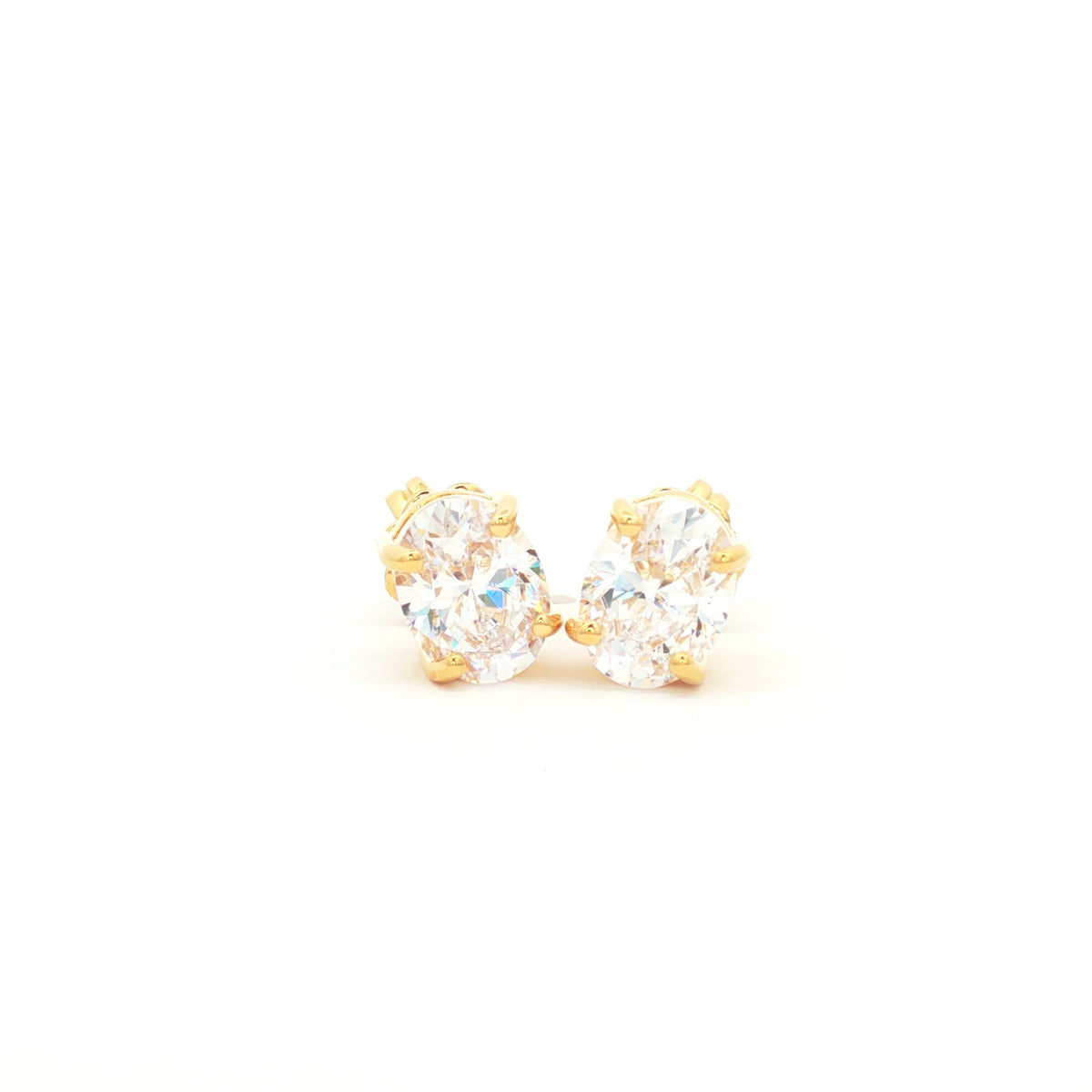 Oval Cut Stud Earrings