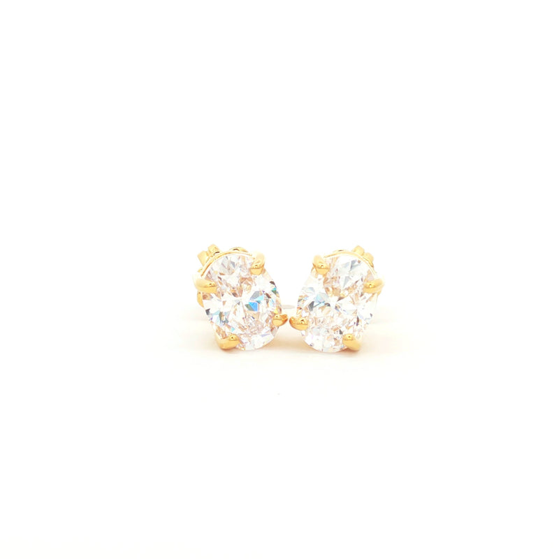 Oval Cut Stud Earrings