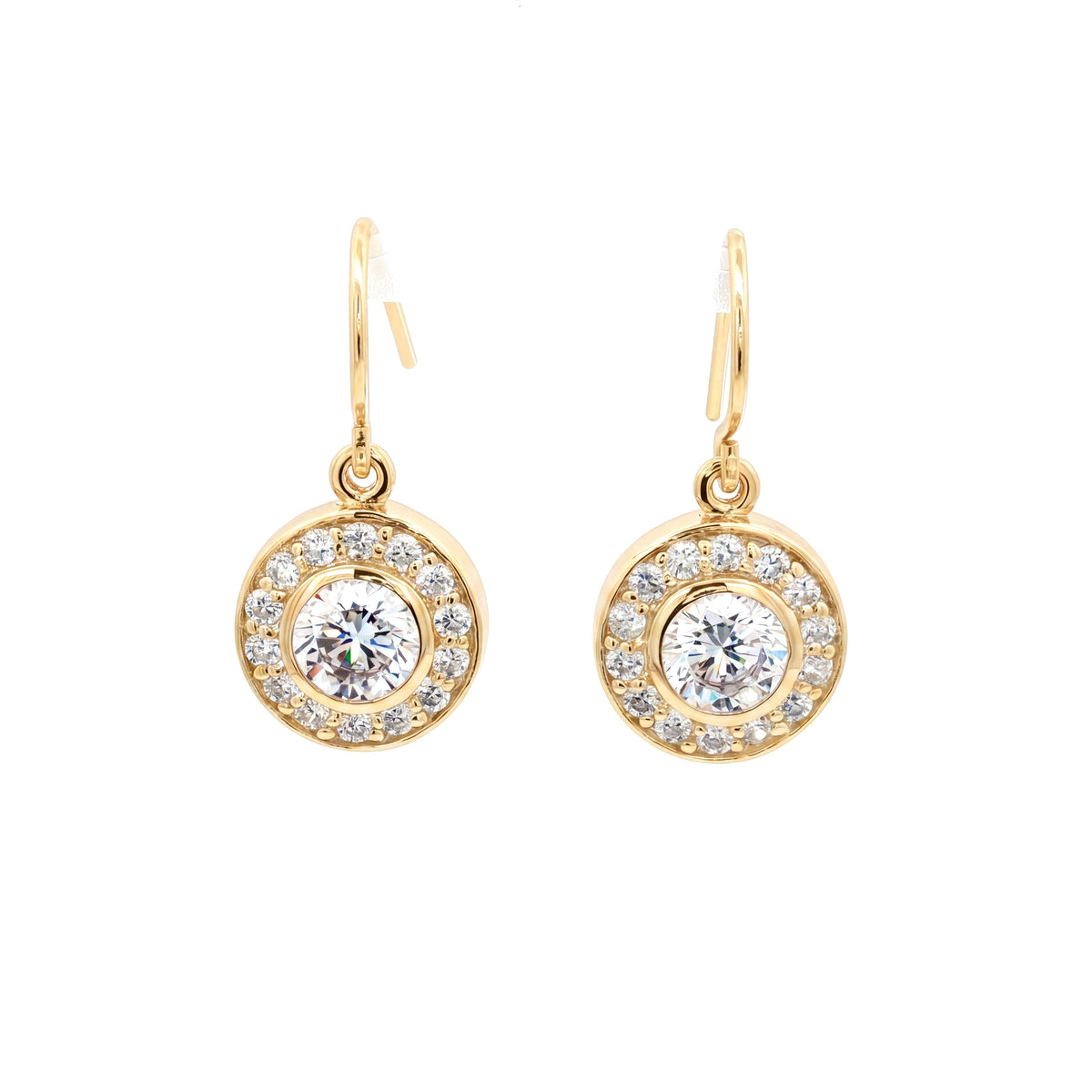Halo Antique Drop Earrings