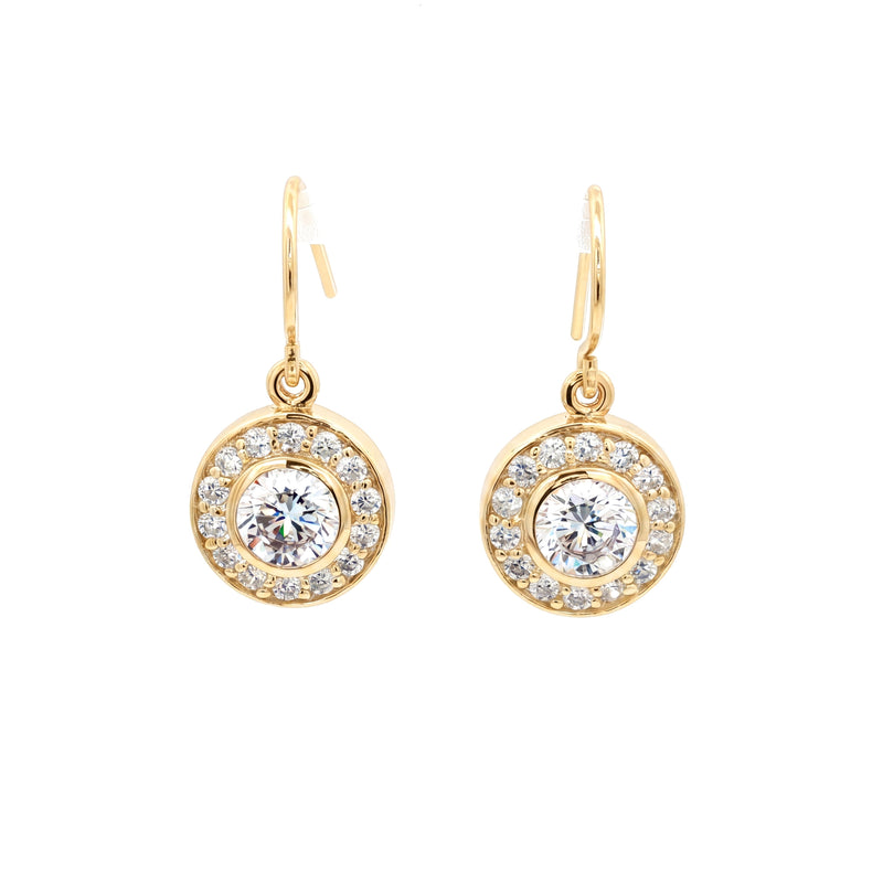 Halo Antique Drop Earrings
