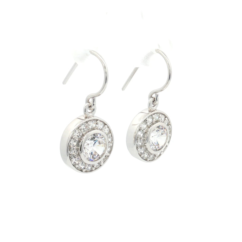 Halo Antique Drop Earrings
