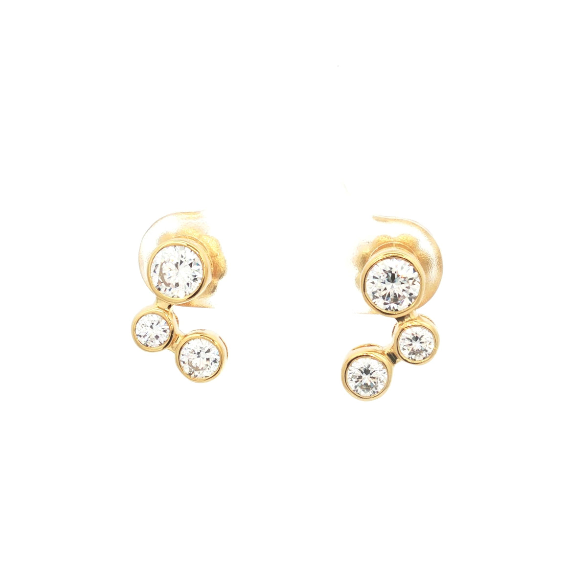 Bubble Bezel Drop Earrings