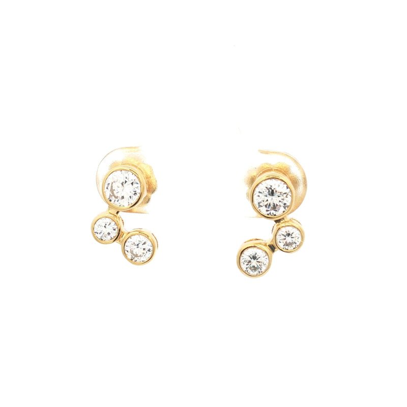 Bubble Bezel Drop Earrings