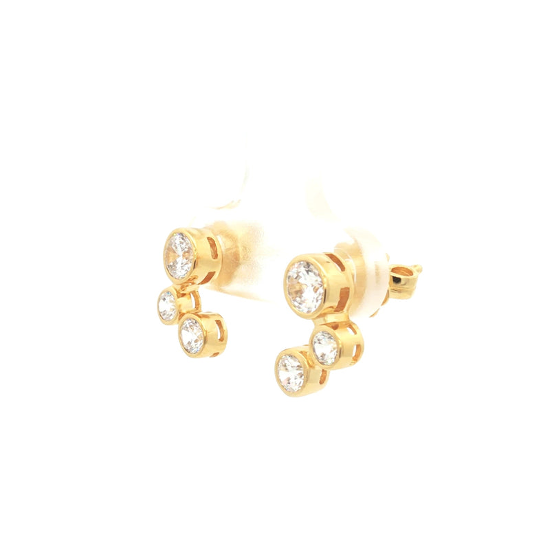 Bubble Bezel Drop Earrings