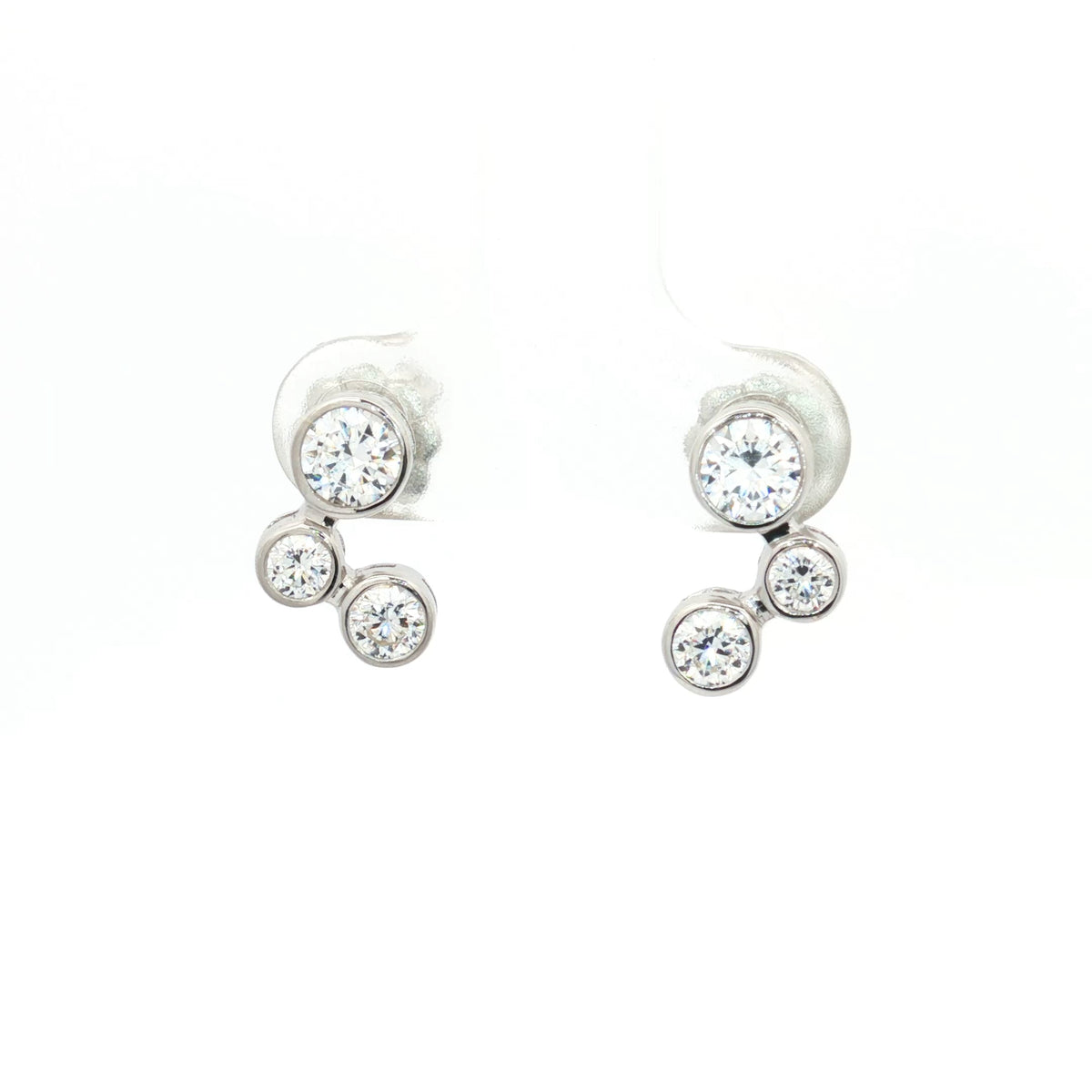 Bubble Bezel Drop Earrings