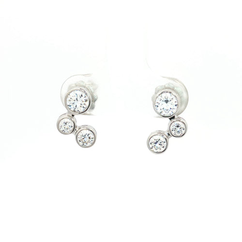Bubble Bezel Drop Earrings