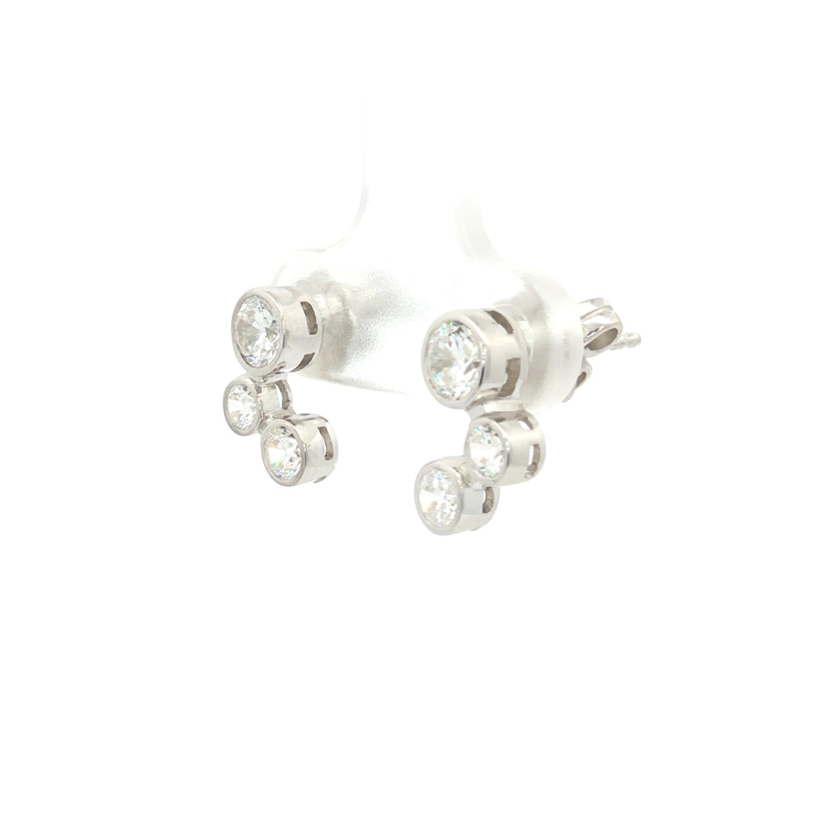 Bubble Bezel Drop Earrings