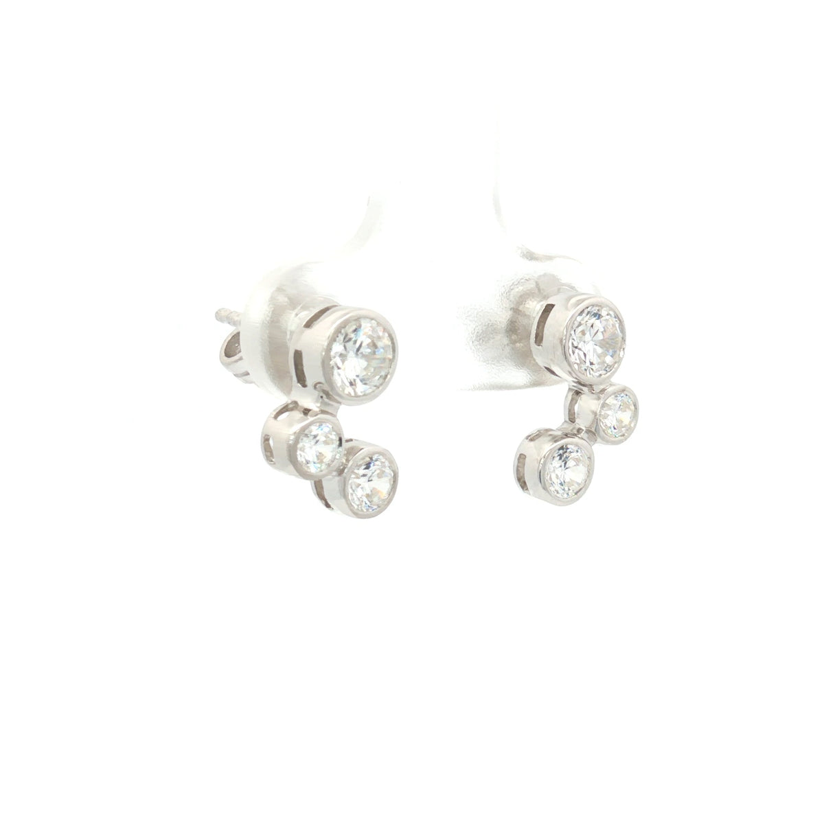 Bubble Bezel Drop Earrings
