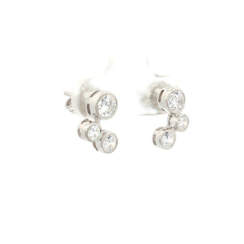 Bubble Bezel Drop Earrings
