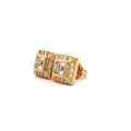 Princess Cut Halo Earrings