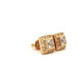 Princess Cut Halo Earrings