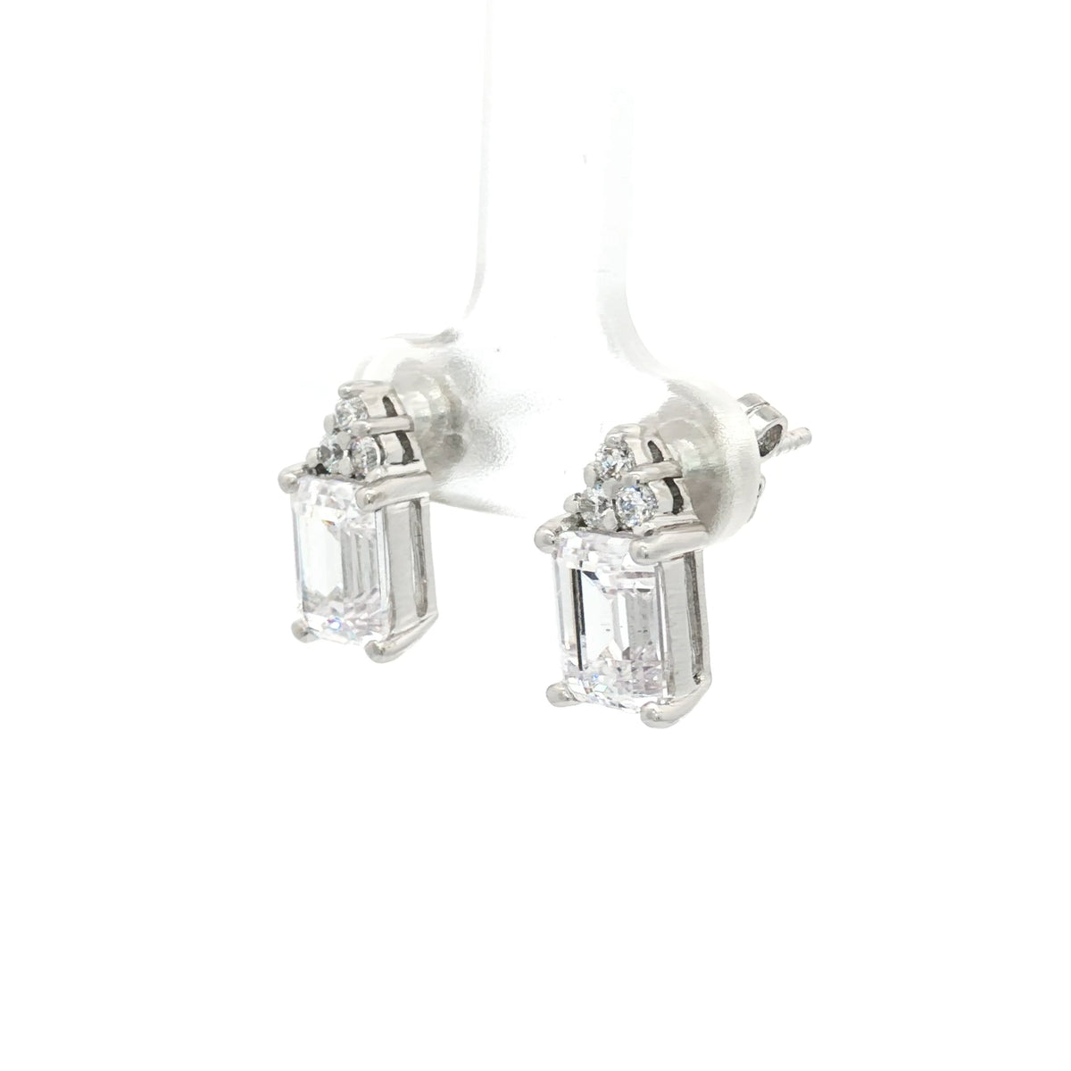 Baguette Cluster Drop Earrings