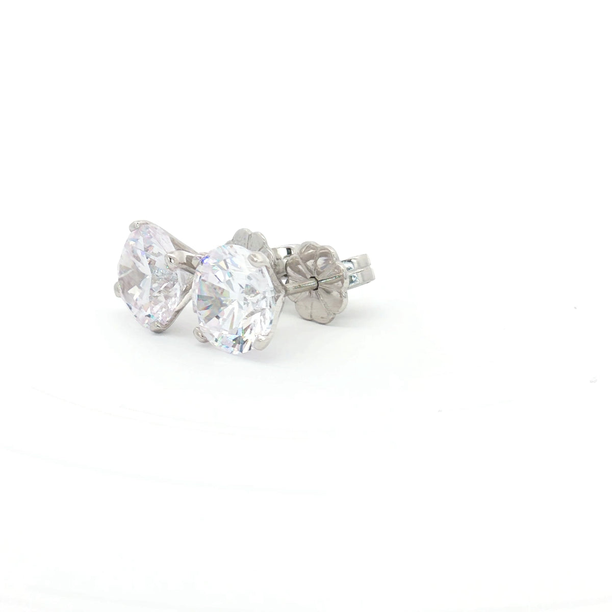 Luxe 4 Prong Brilliant Cut Stud Earrings