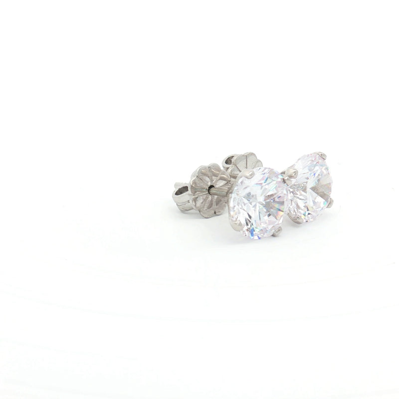 Luxe 4 Prong Brilliant Cut Stud Earrings