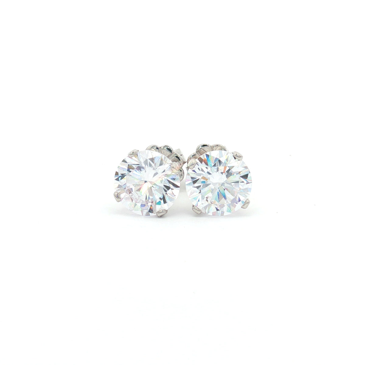 Luxe 4 Prong Brilliant Cut Stud Earrings