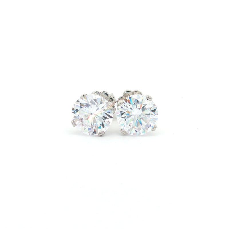 Luxe 4 Prong Brilliant Cut Stud Earrings