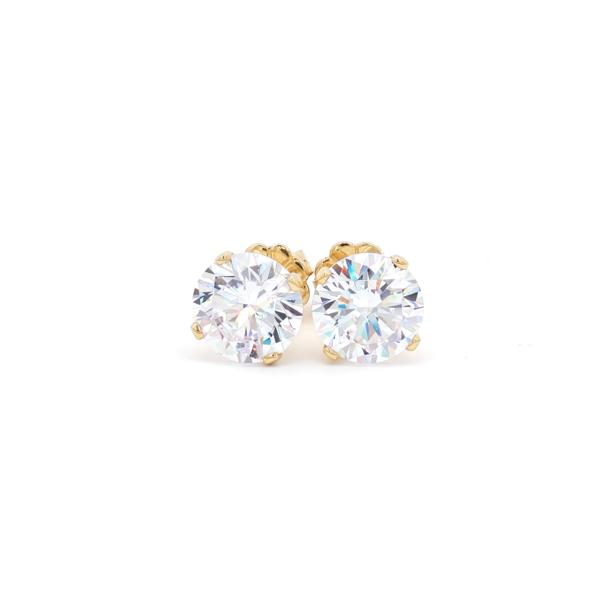 Luxe 4 Prong Brilliant Cut Stud Earrings