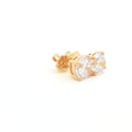 Luxe Brilliant Cut Stud Earrings with Four Prongs