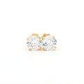 Luxe Brilliant Cut Stud Earrings with Four Prongs