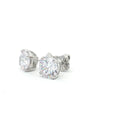 Luxe Brilliant Cut Stud Earrings with Four Prongs