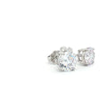 Luxe Brilliant Cut Stud Earrings with Four Prongs
