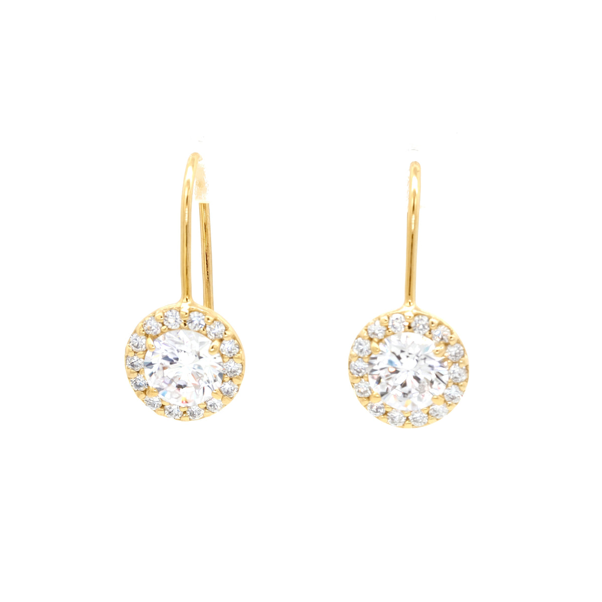 petite Halo Hoop Drop Earrings