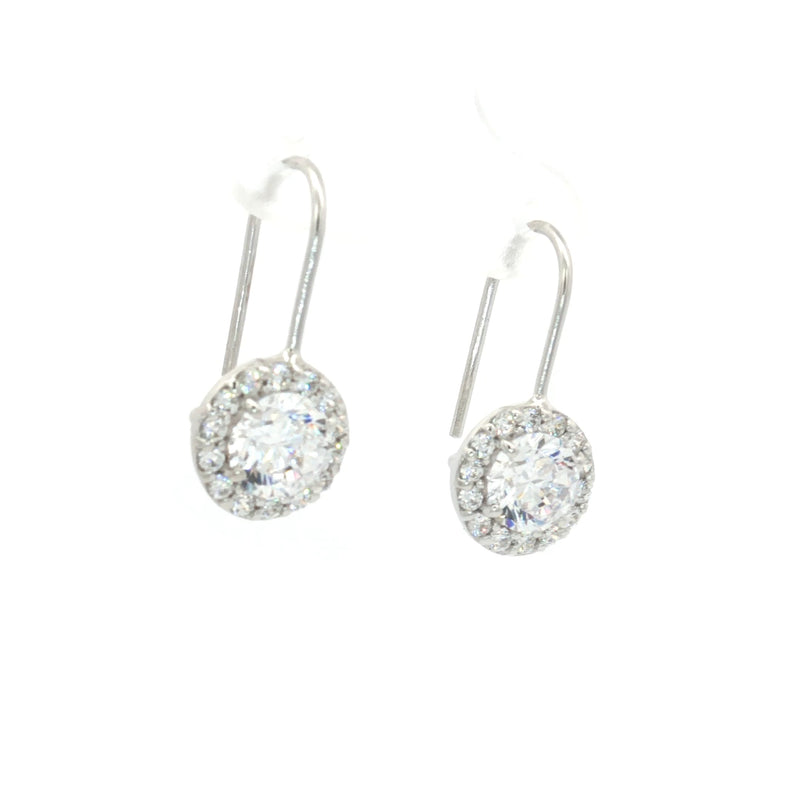 petite Halo Hoop Drop Earrings