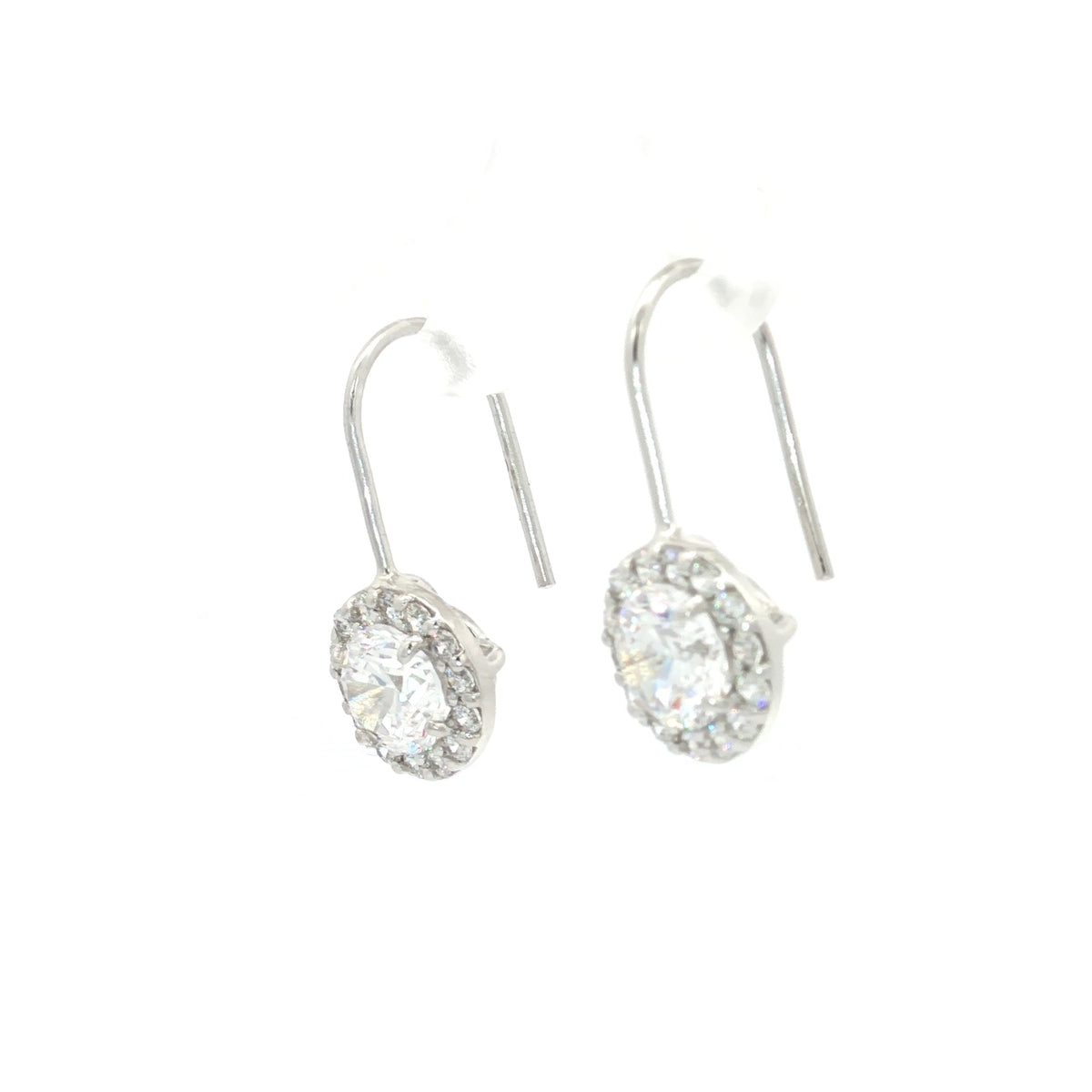 Petite Halo Hook Drop Earrings