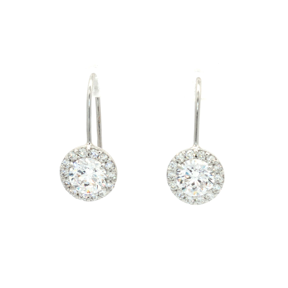 Petite Halo Hook Drop Earrings