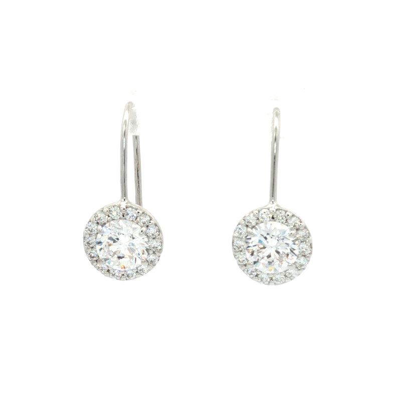 Petite Halo Hook Drop Earrings