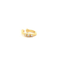 Three Stone Helix Cuff Earring