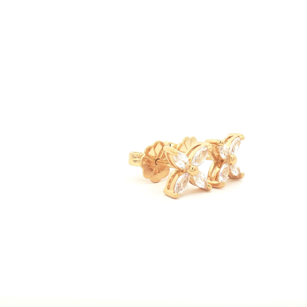 Marquise Flower Stud Earrings
