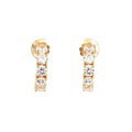 Five Stone Semi Hoop Earrings
