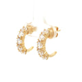Five Stone Semi Hoop Earrings