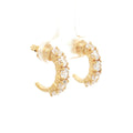 Five Stone Semi Hoop Earrings