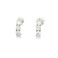 Five Stone Semi Hoop Earrings