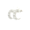 Five Stone Semi Hoop Earrings