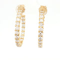 Luxe Diamond Hoop Earrings with Inner Diamonds
