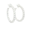 Luxe Diamond Hoop Earrings with Inner Diamonds