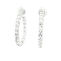 Luxe Diamond Hoop Earrings with Inner Diamonds