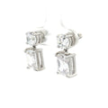 Brilliant and Radiant Cut Drop Earrings